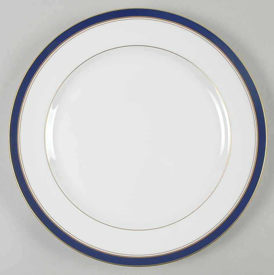 Howard-Cobalt Blue (Gold Trim) 12" Chop Plate (Round Platter) by Royal Worcester-1