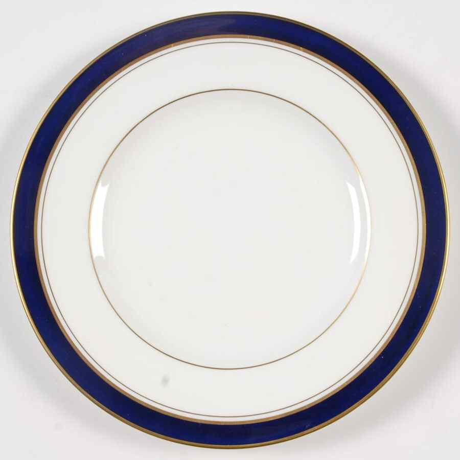 Howard-Cobalt Blue (Gold Trim) Dessert/Pie Plate by Royal Worcester-1