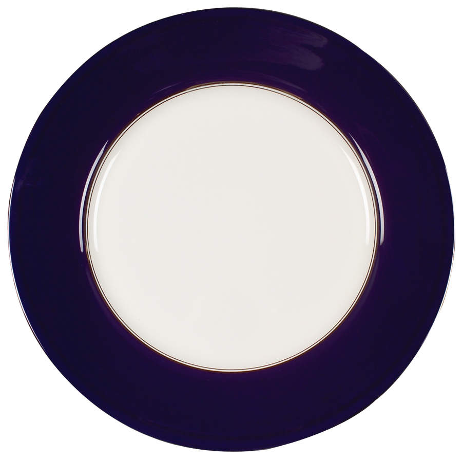 Howard Cobalt Blue (Platinum Trim) Service Plate (Charger) by Royal Worcester-1