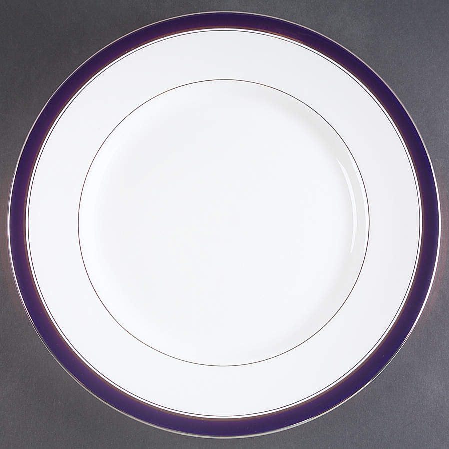 Howard Cobalt Blue (Platinum Trim) 12" Chop Plate (Round Platter) by Royal Worcester-1