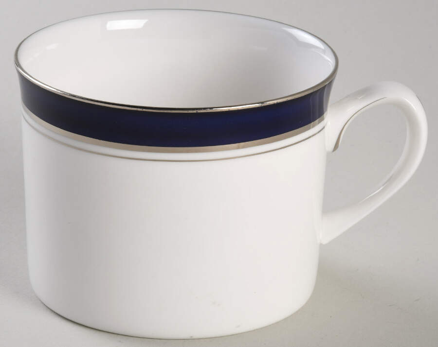 Howard Cobalt Blue (Platinum Trim) Flat Cup by Royal Worcester-1