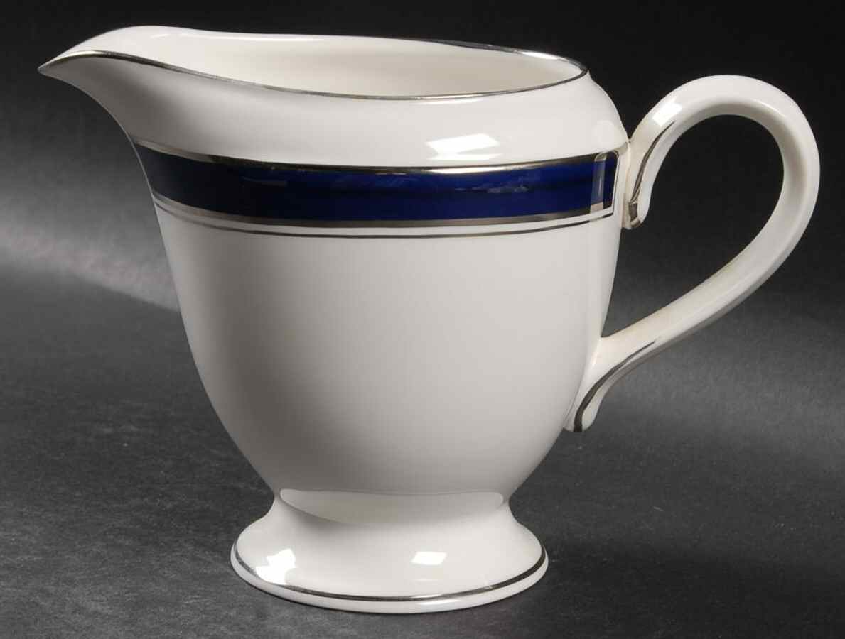 Howard Cobalt Blue (Platinum Trim) Creamer by Royal Worcester-1