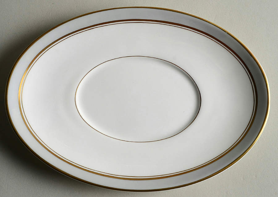 Howard Gray (Gold Trim) Underplate for Gravy Boat by Royal Worcester-1