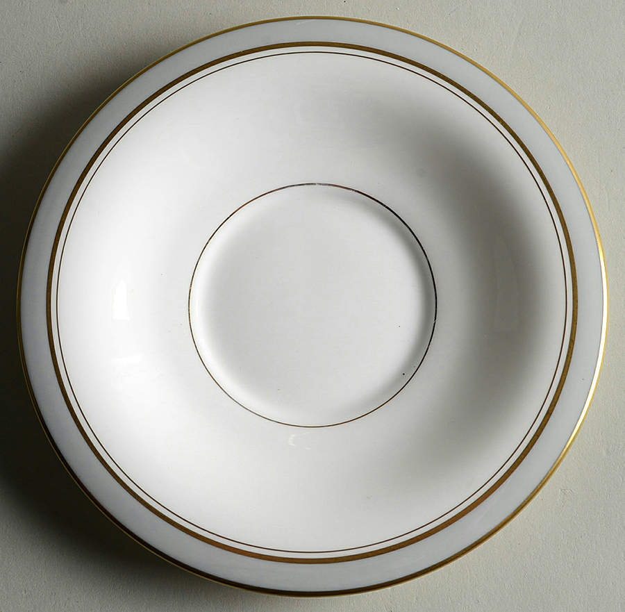 Howard Gray (Gold Trim) Saucer for Cream Soup Bowl by Royal Worcester-1