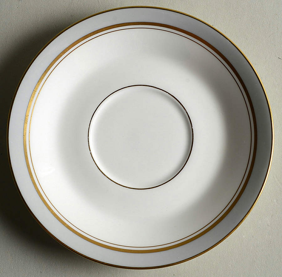 Howard Gray (Gold Trim) Saucer by Royal Worcester-1