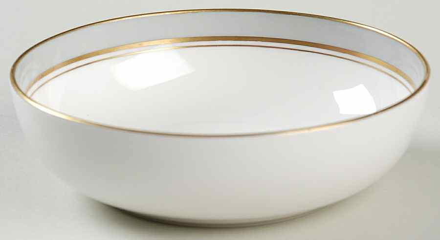 Howard Gray (Gold Trim) Fruit/Dessert (Sauce) Bowl by Royal Worcester-1