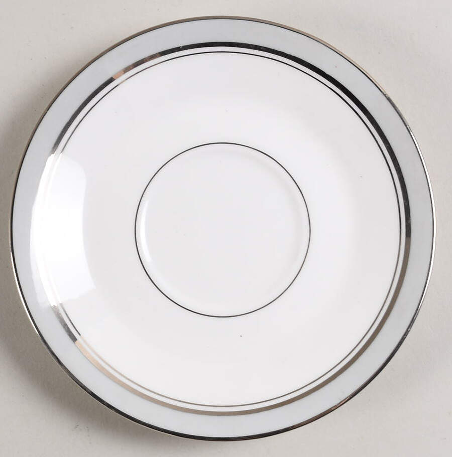 Howard Gray (Platinum Trim) Saucer by Royal Worcester-1