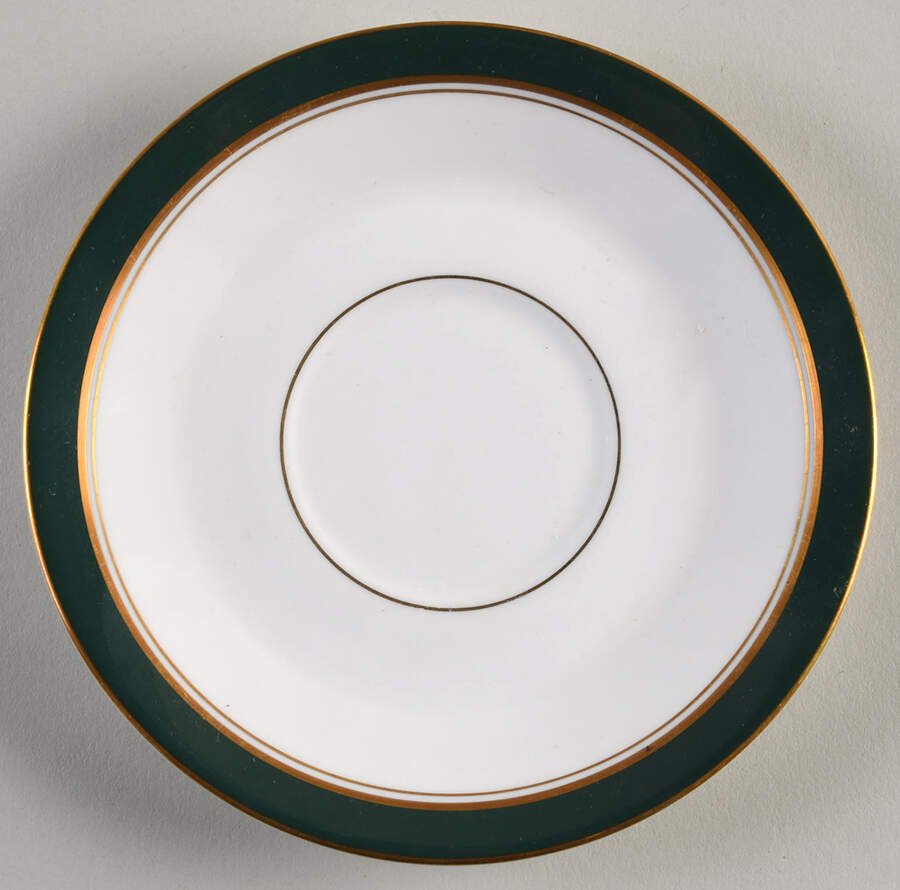 Howard Leather Green Saucer by Royal Worcester-1