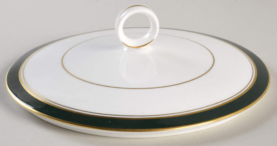 Howard Leather Green Lid for Round Vegetable by Royal Worcester-1