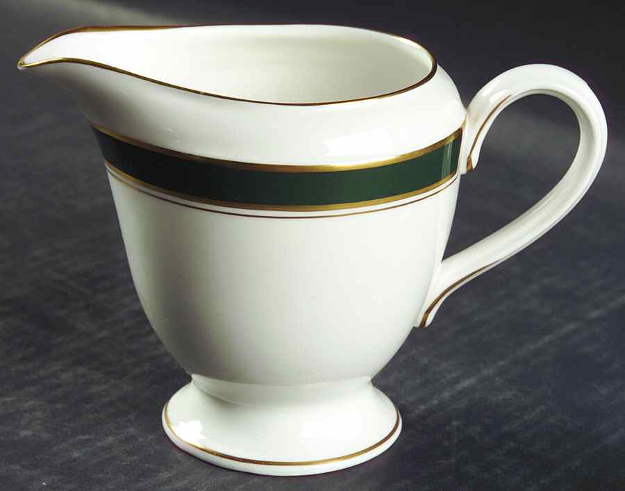 Howard Leather Green Creamer by Royal Worcester-1