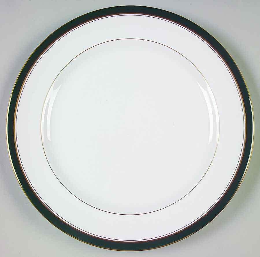 Howard Leather Green 12" Chop Plate (Round Platter) by Royal Worcester-1