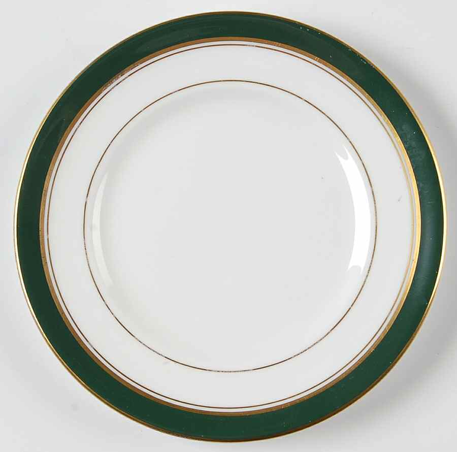 Howard Leather Green Bread & Butter Plate by Royal Worcester-1