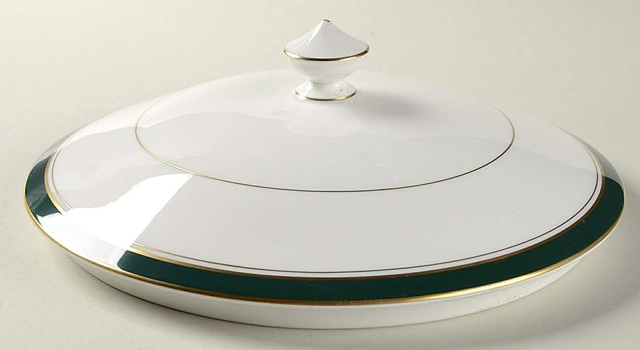 Howard Leather Green Lid for Round Vegetable by Royal Worcester-1