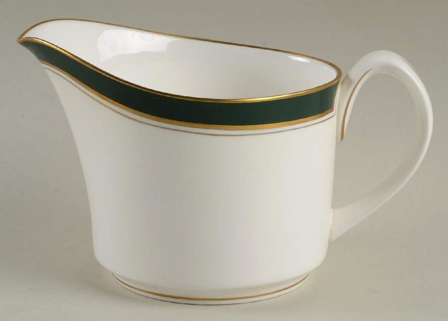 Howard Leather Green Creamer by Royal Worcester-1