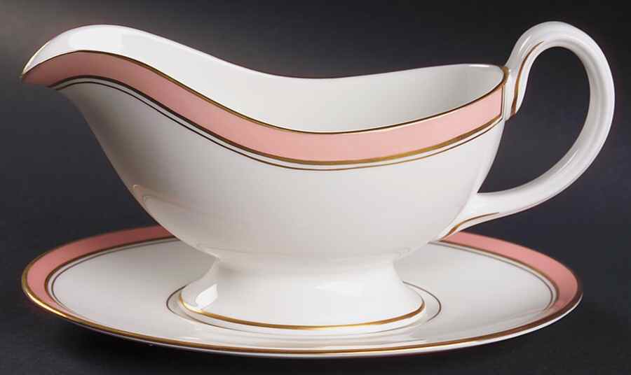 Howard Rose Gravy Boat & Underplate by Royal Worcester-1