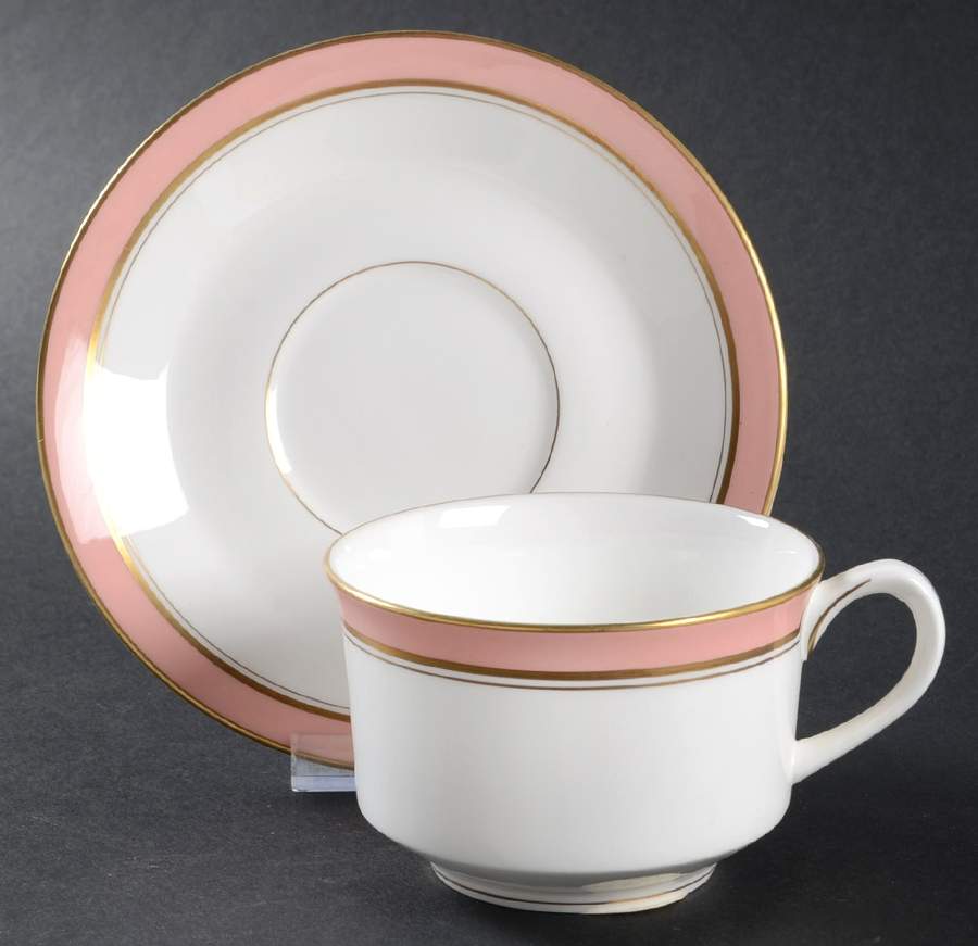Howard Rose Flat Cup & Saucer Set by Royal Worcester-1