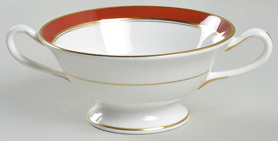 Howard Ruby Footed Cream Soup Bowl by Royal Worcester-1