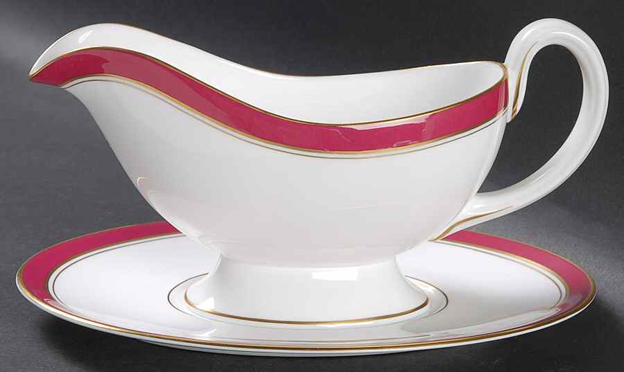 Howard Ruby Gravy Boat & Underplate by Royal Worcester-1