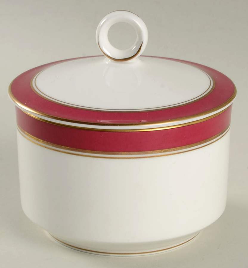 Howard Ruby Sugar Bowl & Lid by Royal Worcester-1