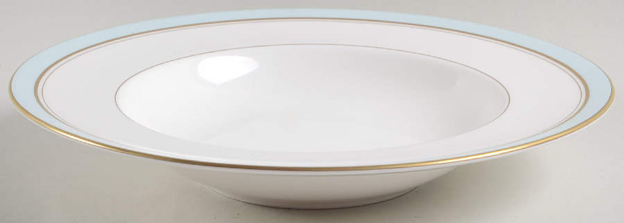 Howard Sky Blue Large Rim Soup Bowl by Royal Worcester-1