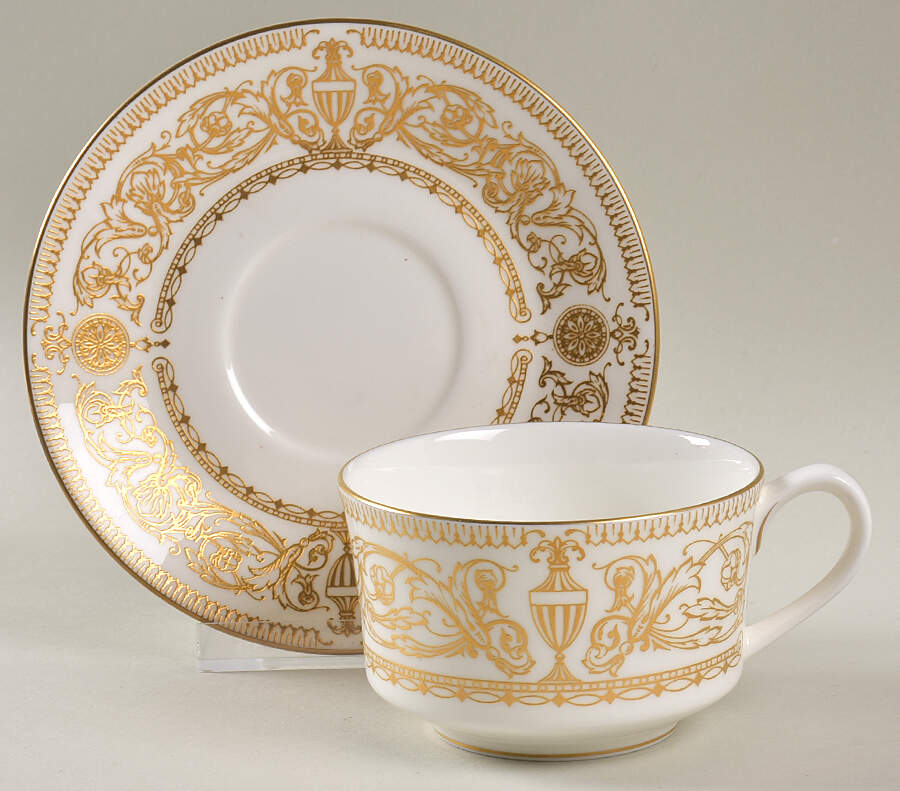 Hyde Park Flat Cup & Saucer Set by Royal Worcester-1