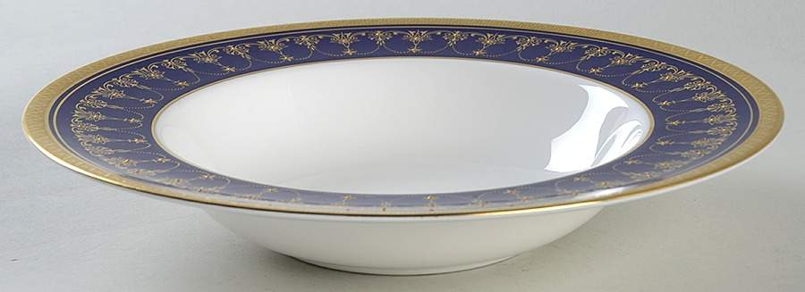 Imperial Blue Rim Soup Bowl by Royal Worcester-1
