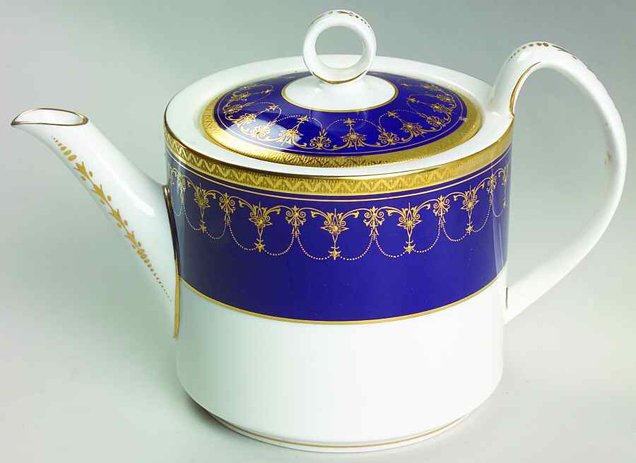 Imperial Blue Teapot & Lid by Royal Worcester-1