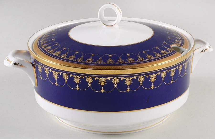 Imperial Blue Tureen &  Lid by Royal Worcester-1