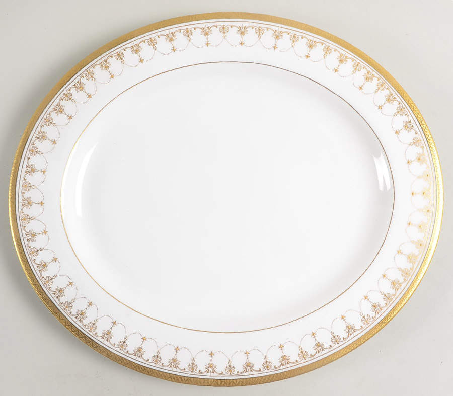 Imperial White 13" Oval Serving Platter by Royal Worcester-1