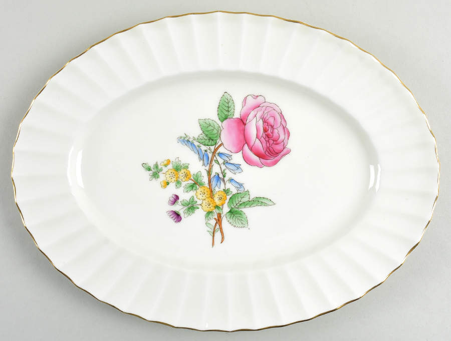 Indian Sprays 11" Oval Serving Platter by Royal Worcester-1