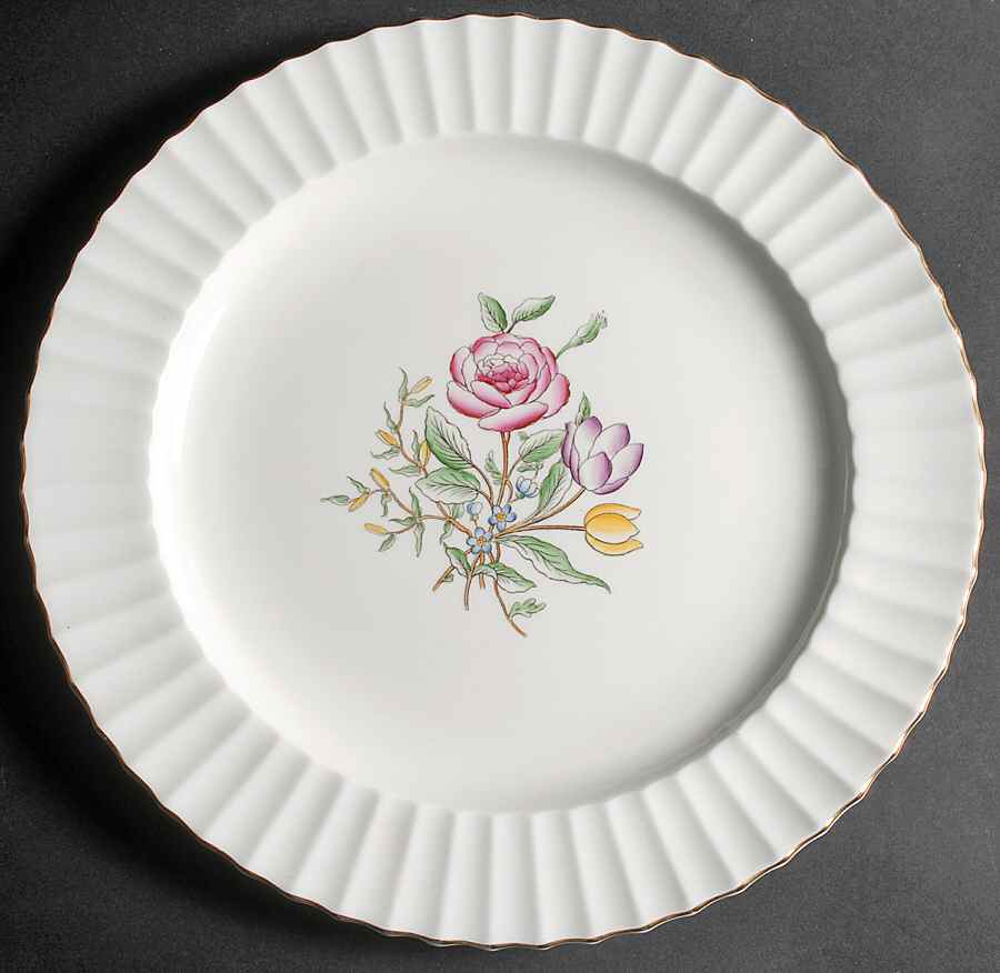 Indian Sprays 14" Chop Plate (Round Platter) by Royal Worcester-1