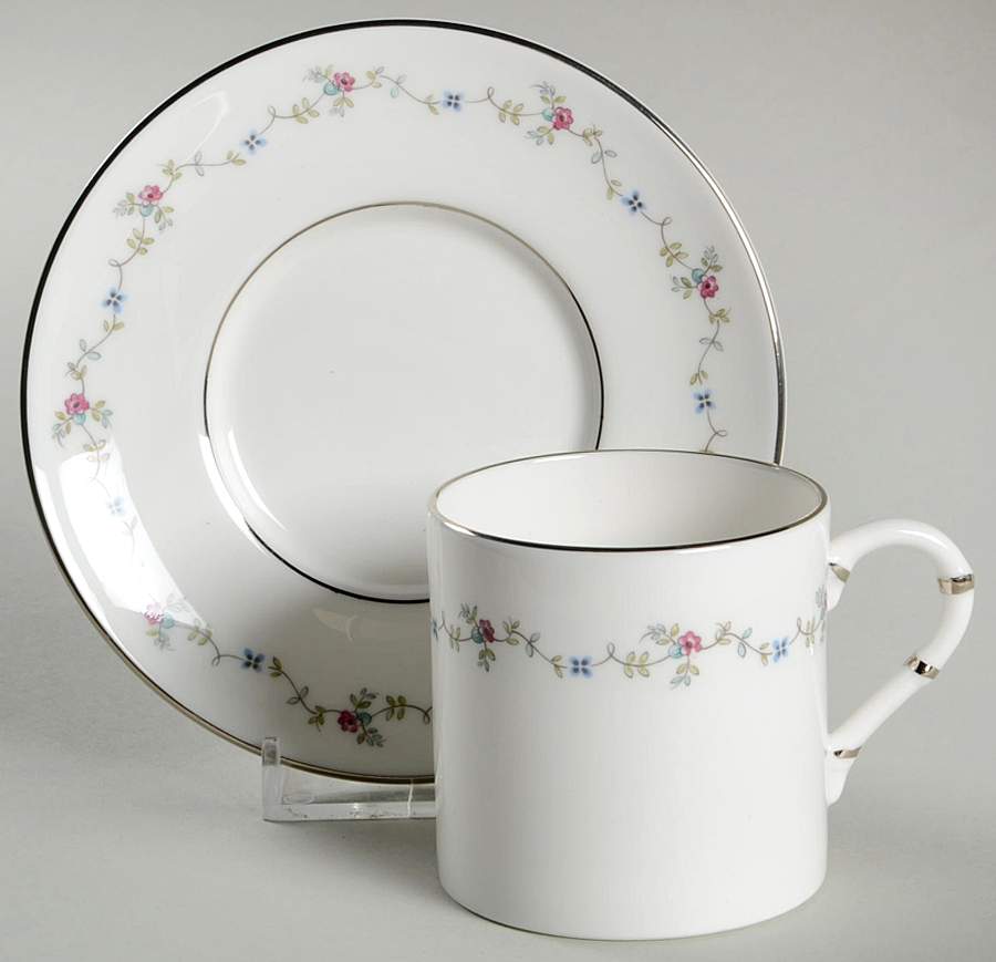 Interlude Flat Demitasse Cup & Saucer Set by Royal Worcester-1