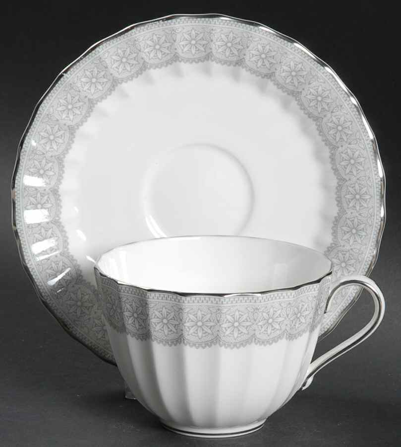 Isabella Flat Cup & Saucer Set by Royal Worcester-1