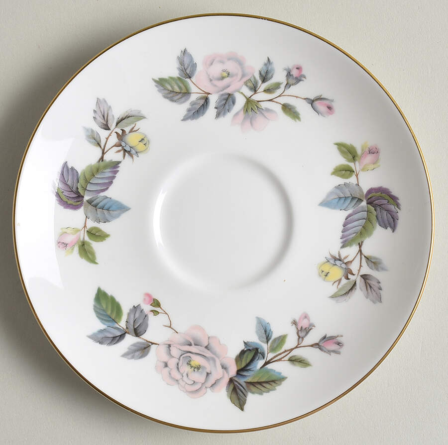 June Garland Saucer for Footed Cup by Royal Worcester-1