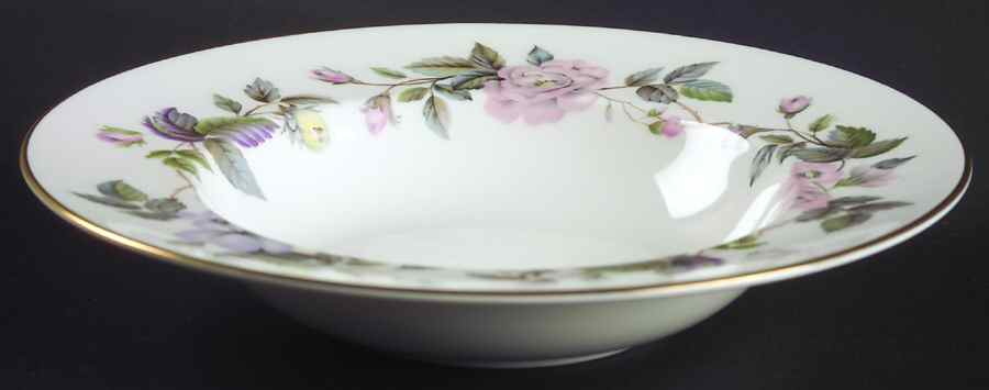 June Garland Rim Soup Bowl by Royal Worcester-1