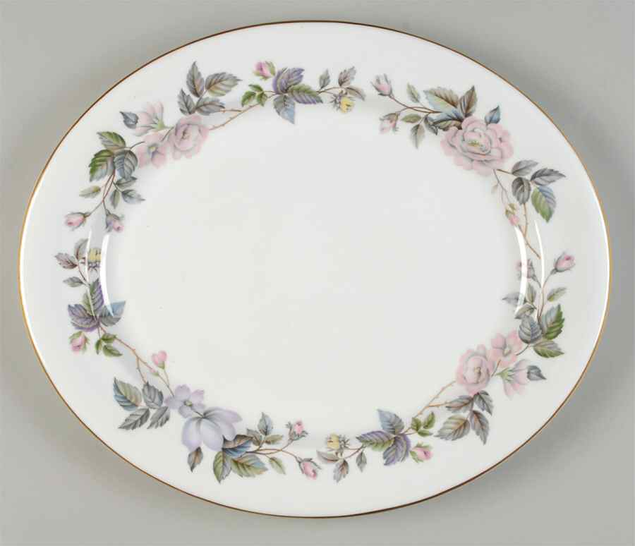 June Garland 15" Oval Serving Platter by Royal Worcester-1