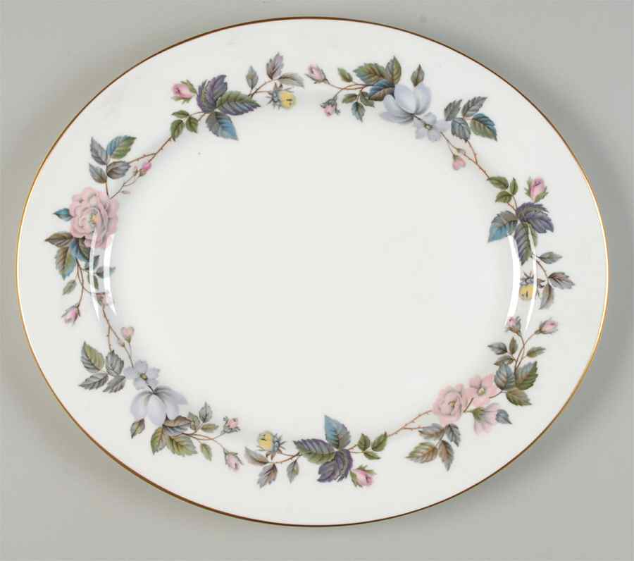 June Garland 13" Oval Serving Platter by Royal Worcester-1