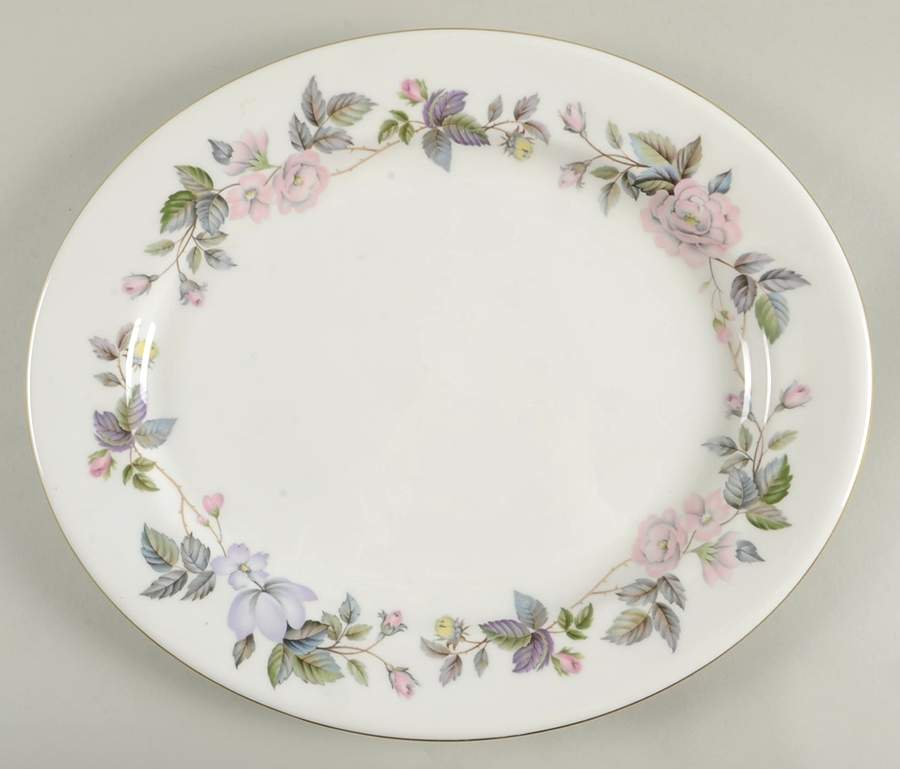June Garland 15" Oval Serving Platter by Royal Worcester-1
