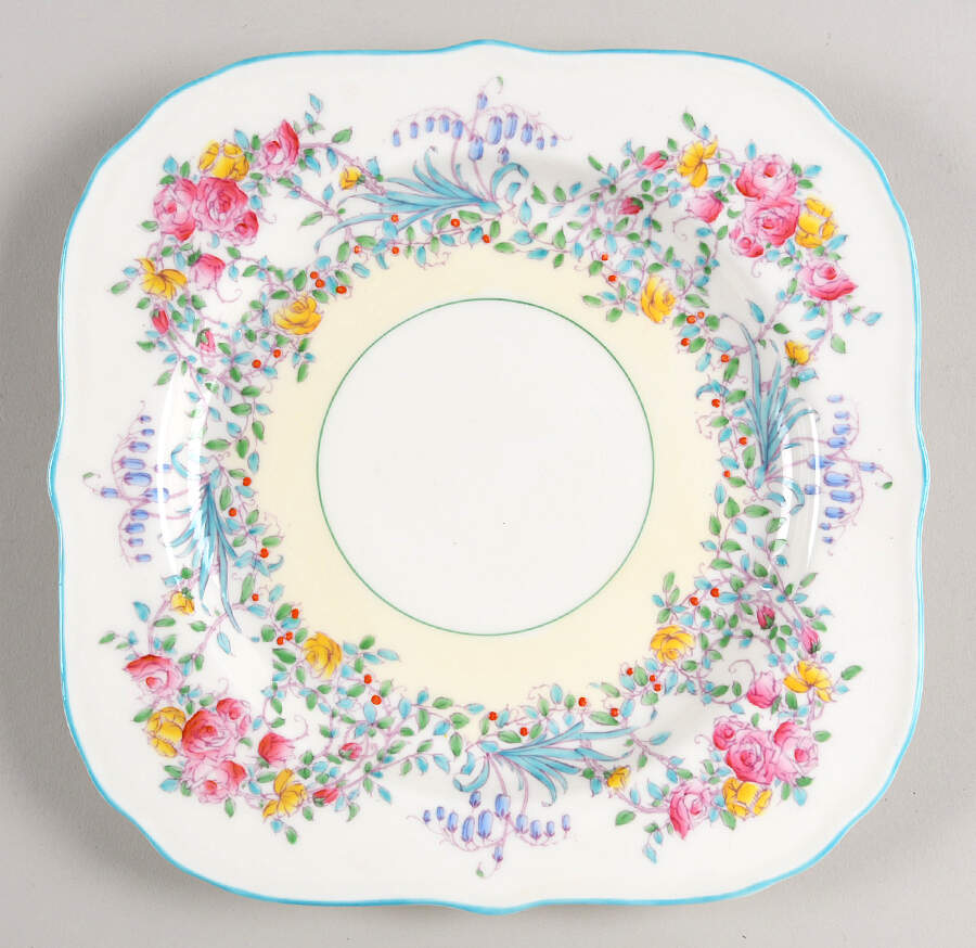 June (Z502-1) Square Luncheon Plate by Royal Worcester-1