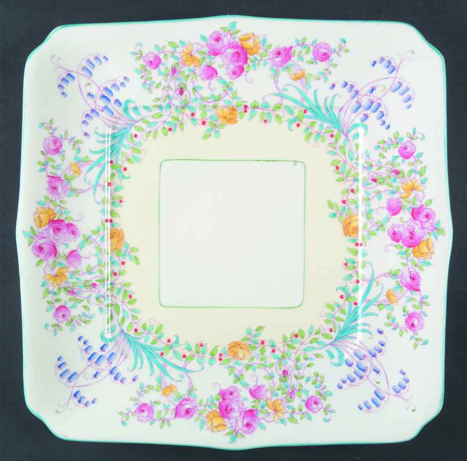 June (Z502-1) 12" Square Serving Platter by Royal Worcester-1