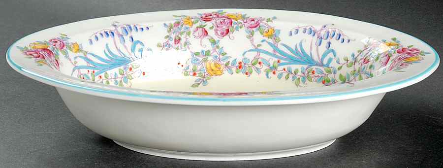 June (Z502-1) 10" Oval Vegetable Bowl by Royal Worcester-1