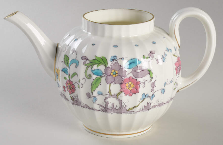 Kashmir (Ribbed) Mini Teapot No Lid by Royal Worcester-1