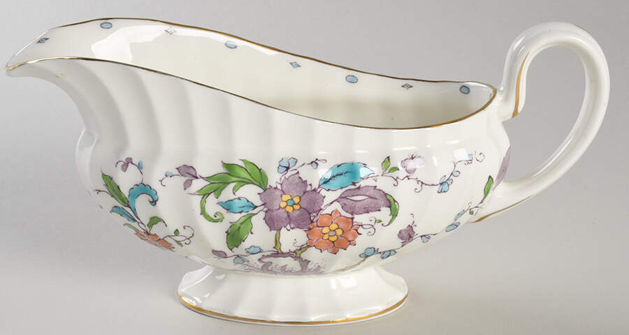 Kashmir (Ribbed) Gravy Boat by Royal Worcester-1