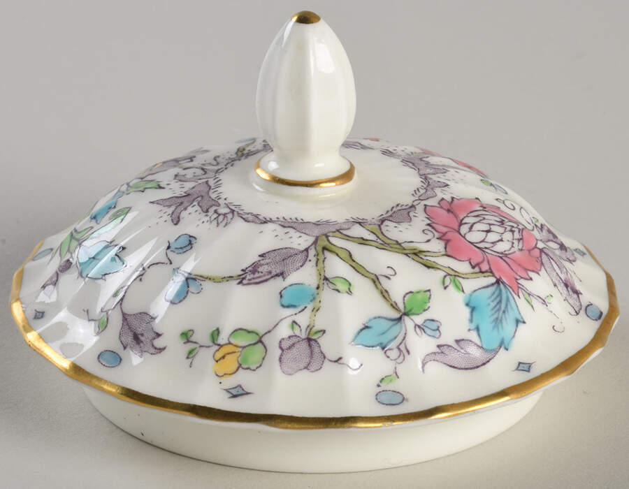 Kashmir (Ribbed) Lid for Sugar Bowl by Royal Worcester-1
