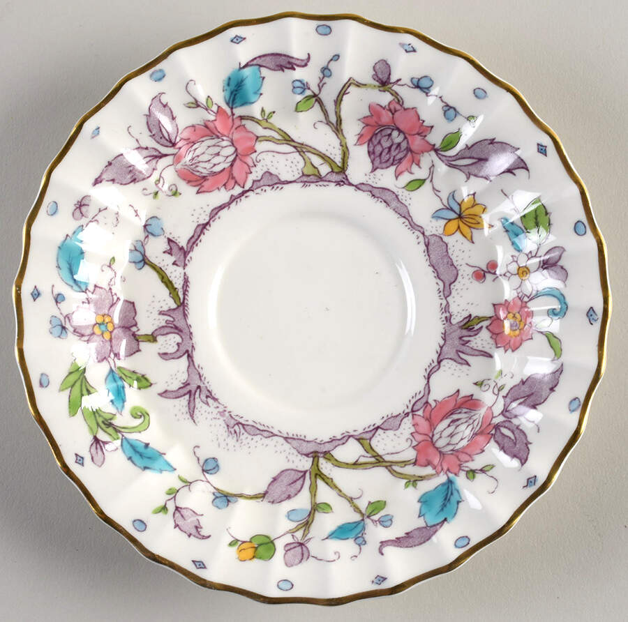 Kashmir (Ribbed) Saucer for Cream Soup Bowl by Royal Worcester-1