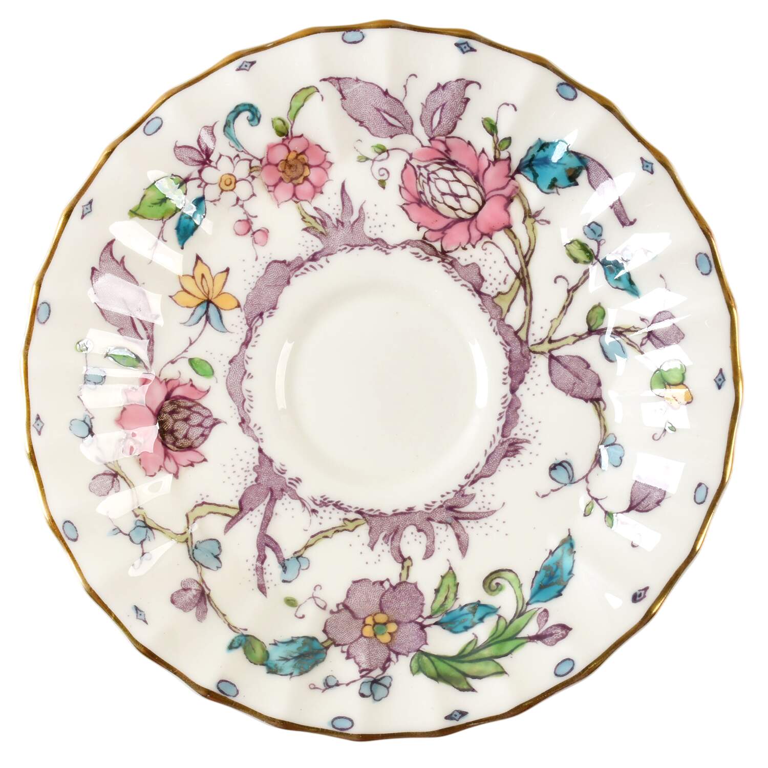 Kashmir (Ribbed) Saucer by Royal Worcester-1