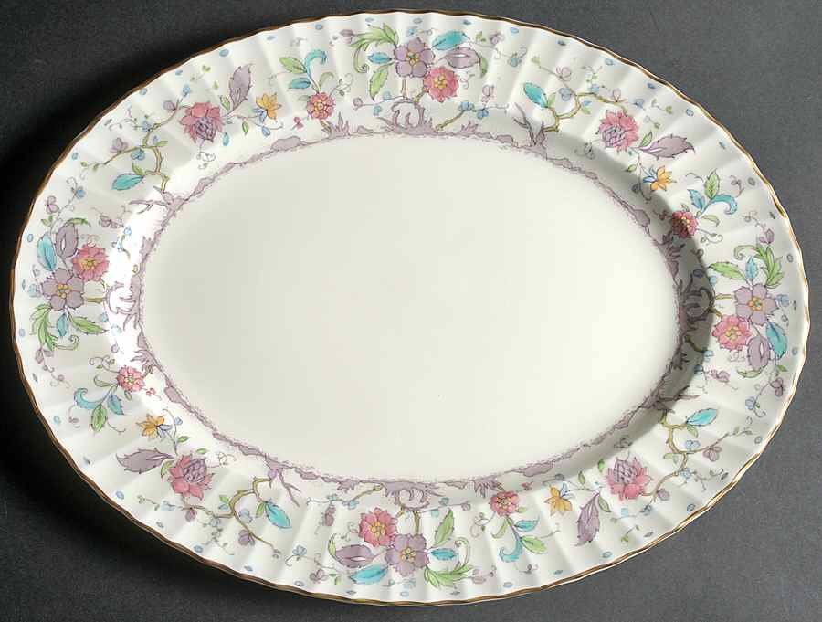 Kashmir (Ribbed) 15" Oval Serving Platter by Royal Worcester-1
