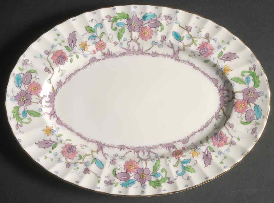 Kashmir (Ribbed) 11" Oval Serving Platter by Royal Worcester-1