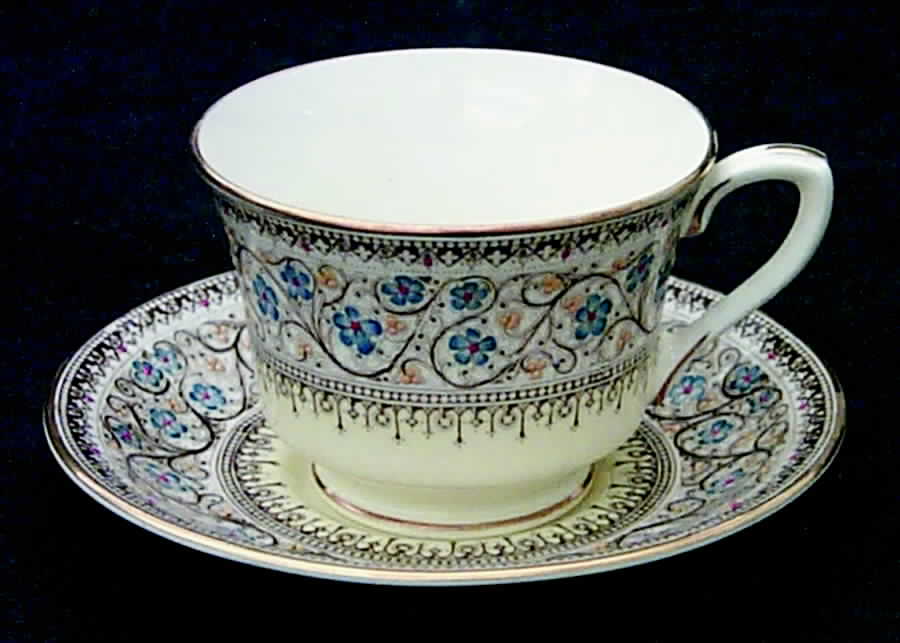 Lady Evelyn Footed Demitasse Cup & Saucer Set by Royal Worcester-1
