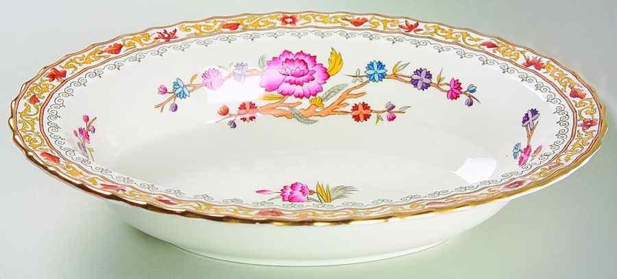 Lady Hamilton 10" Oval Vegetable Bowl by Royal Worcester-1